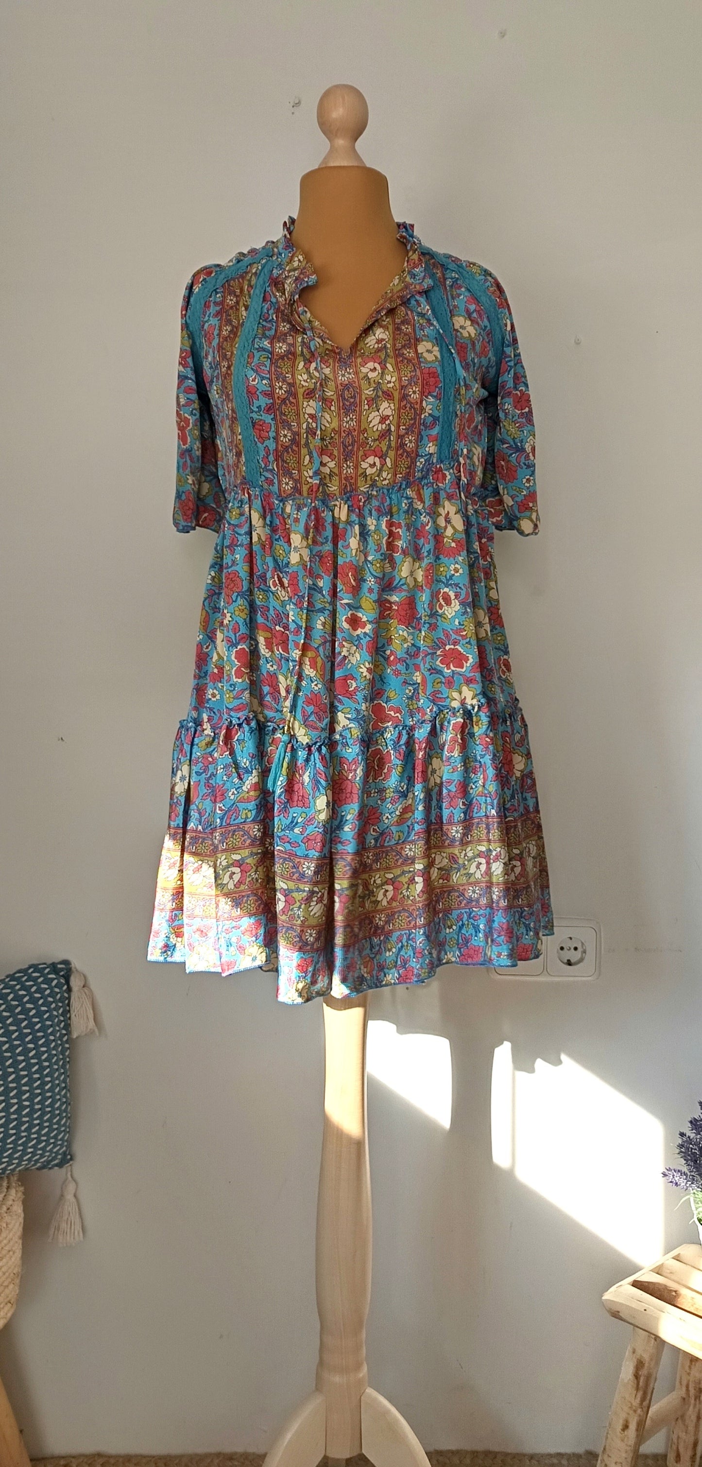 Vestido corto bohemio