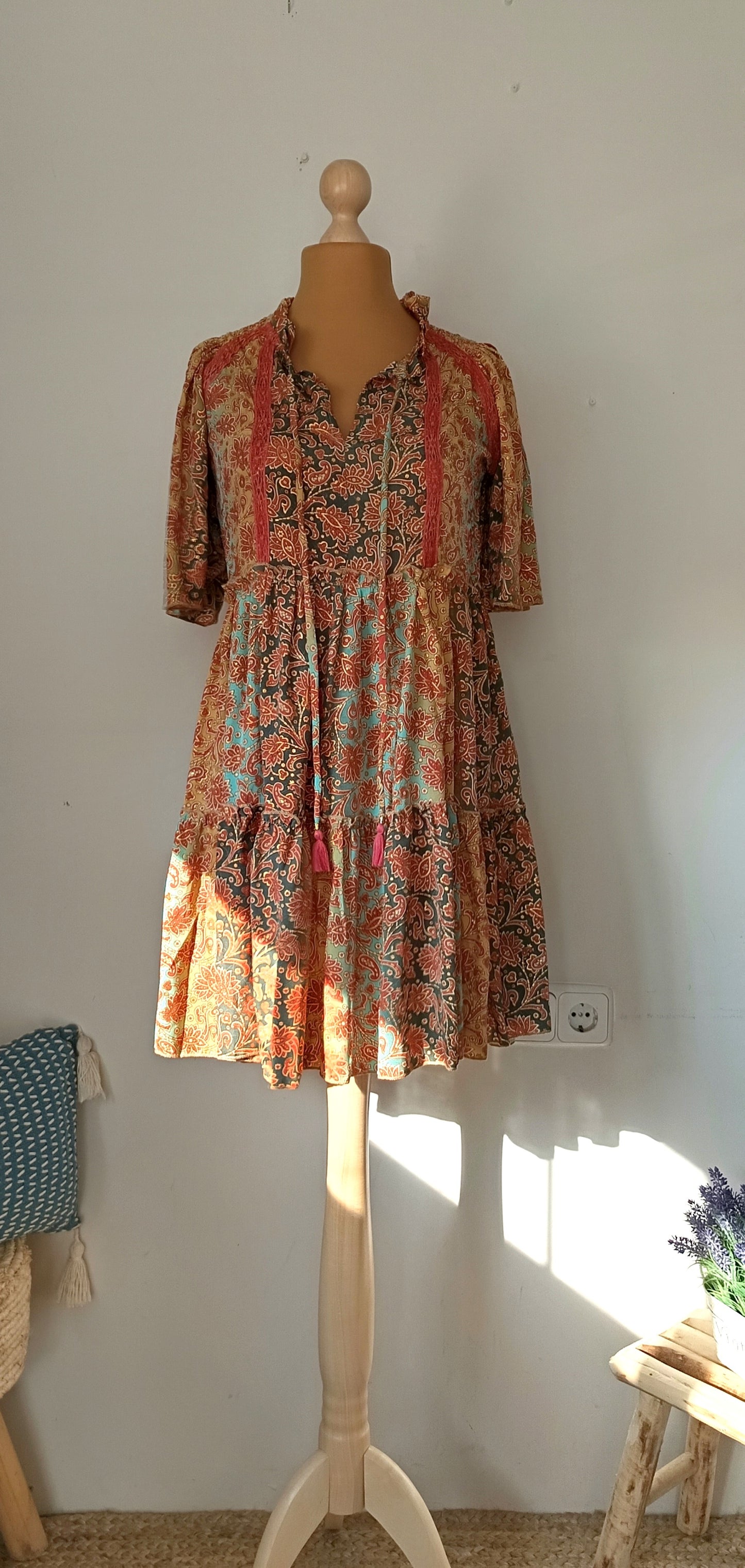 Vestido corto bohemio